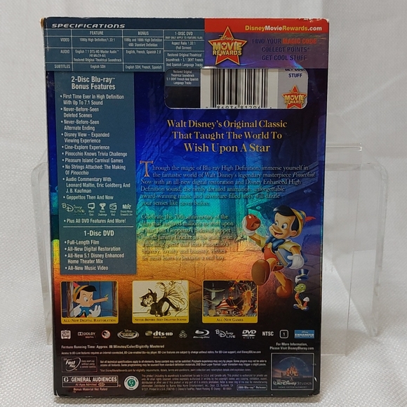 Pinocchio 70thAnnvsry Platinum Edition Blu-ray+DVD - Picture 2 of 8